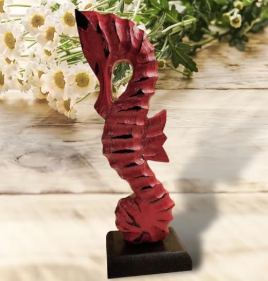 Handcrafted Seahorse Sculpture, Modern Sea Life Figurine, Seahorse Home Decor, Ocean Themed Decor, Seaside Room Decor, Handcrafted Sea Decor