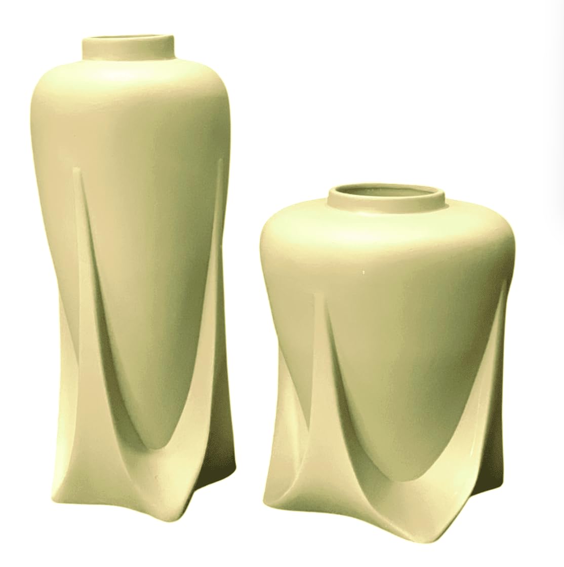 Modern Ceramic Vases Set of 2 or Single Piece, Unique Art Pottery Vase for Table or Shelf Display, Ceramic Modern Vase, Tall Modern Pottery