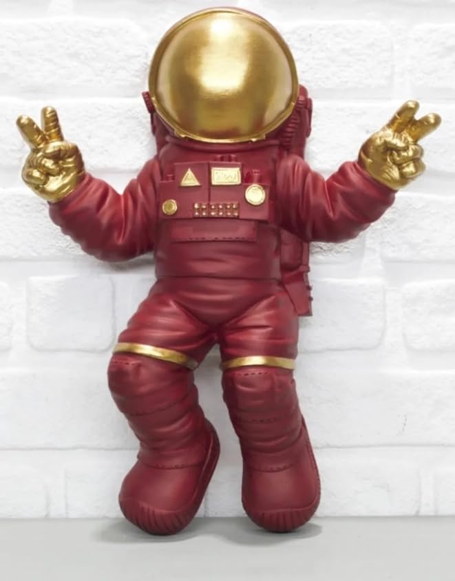 Astronaut Wall Sculpture, Space-themed Wall Decor, Astronaut Decor For Walls, Space Explorer Decorative Figurine, Astronaut Wall Figurine, Astronaut Wall Decor