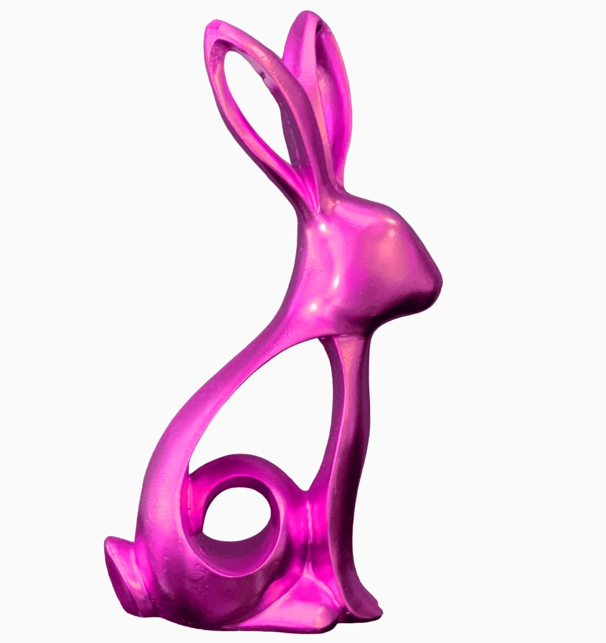 Abstrakte Hasenskulptur, Hasenfigur, Hasenskulptur, Geschenk für Tierliebhaber, Minimalistische Hasenstatue, Hasen-Polyester-Skulptur