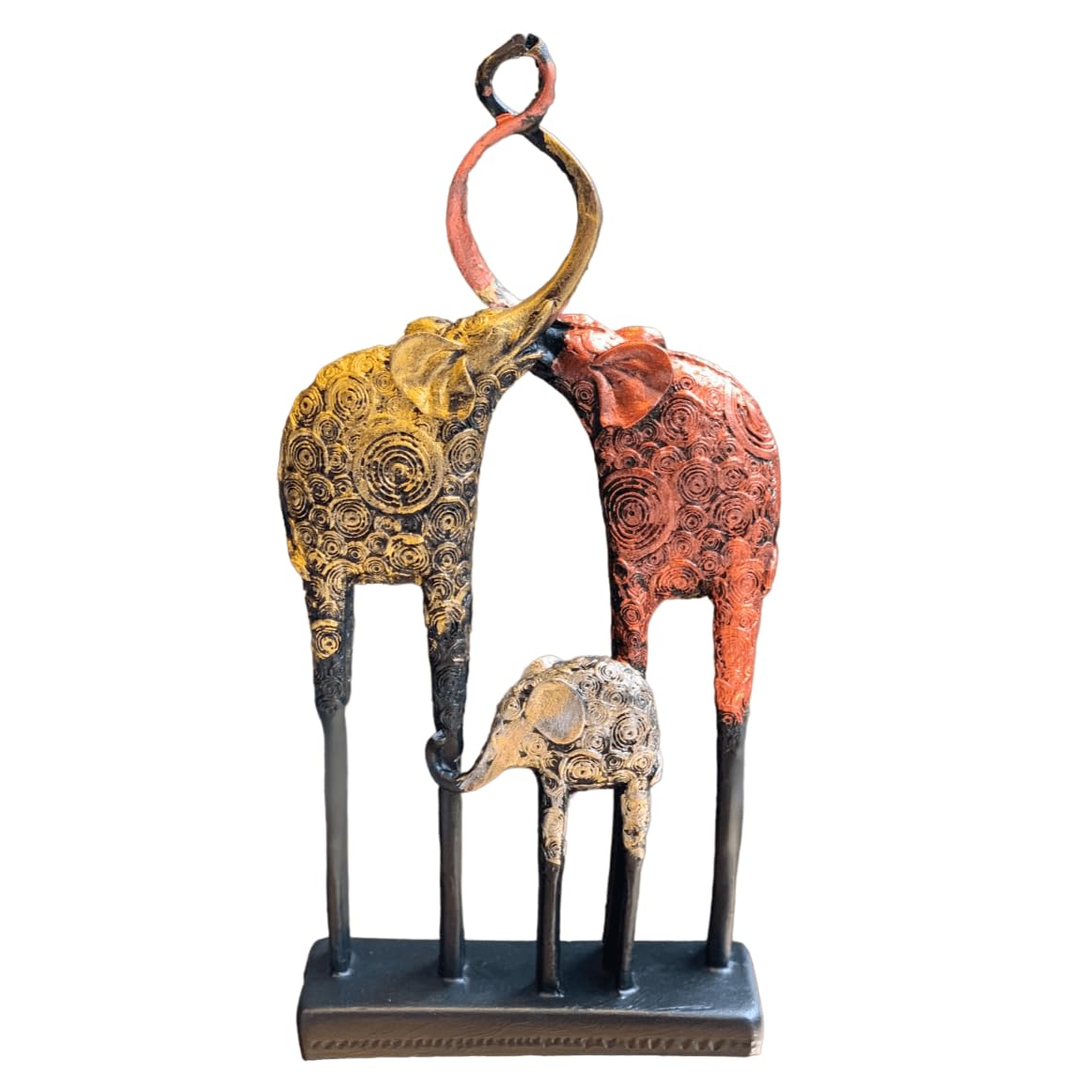 Handcrafted Elephant Family Statue, Elephant Figurine, Elephant Sculpture, Gift for Elephant Lovers, Animal Decor Piece, Elephant Decor