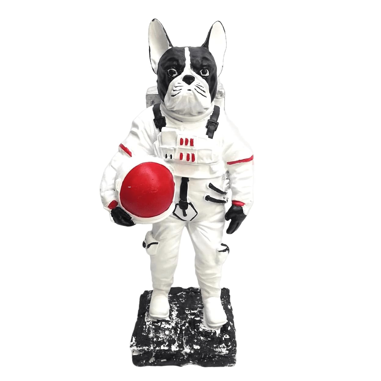 Astronaut BullDog Figurine, Dog In Spacesuit Statue, Space-Themed Bulldog Sculpture, Animal Astronaut Decor, Dog Lover Home Decor