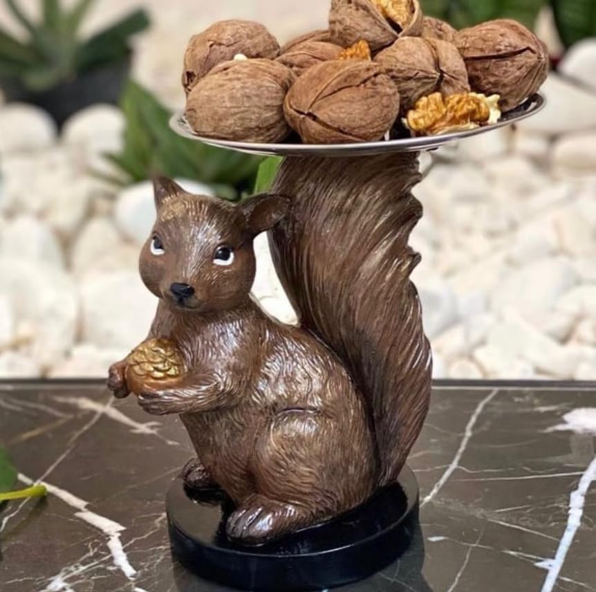 Adorable Squirrel Nut Bowl, Animal Serving Tray, Woodland Home Decor, Squirrel Nut Bowl, Squirrel Tray Decor, Squirrel Sculpture, Squirrel Statue, Squirrel Decor, Squirrel Figurine