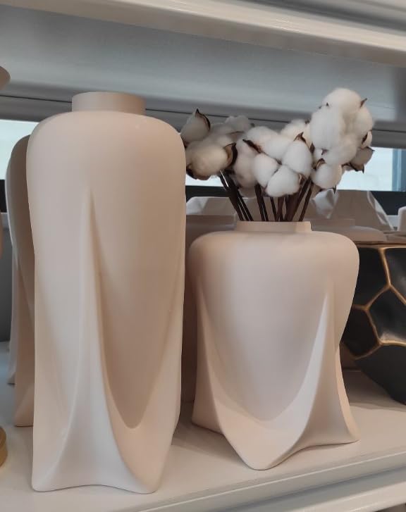 Modern Ceramic Vases Set of 2 or Single Piece, Unique Art Pottery Vase for Table or Shelf Display, Ceramic Modern Vase, Tall Modern Pottery