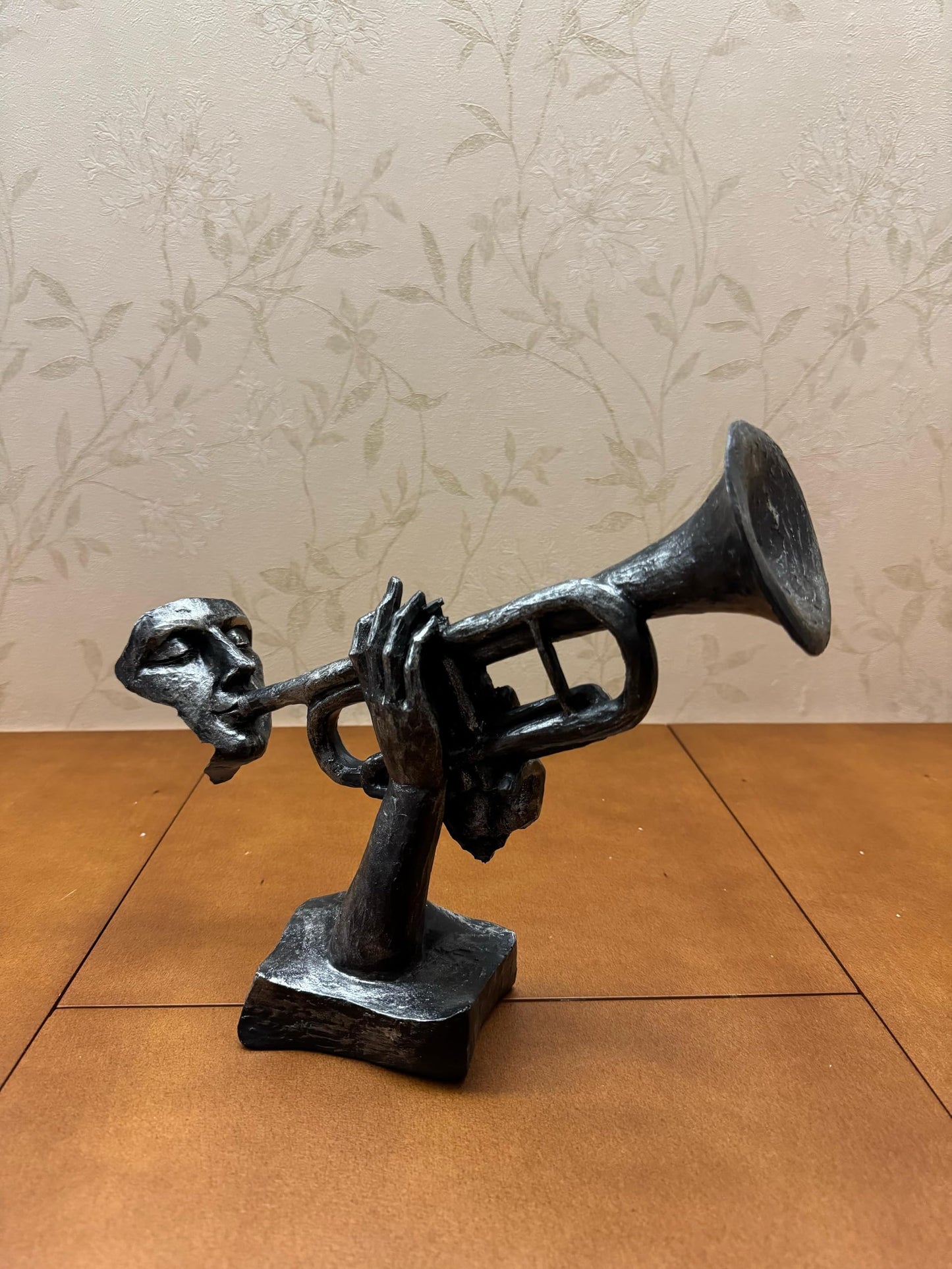 Unique Trumpet Player Statue for Home Decor, Handcrafted Jazz Music Sculpture, Music Themed Home Accent, Trumpet Player Statue, Jazz Decor, Trumpet Player Decor