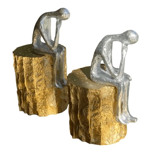 Thinker Human Sculpture Set of 2, Abstract Human Sculpture, Minimalist Human Figure Art, Modern Art Sculpture, Thinker Man Decor, Thinker Man Sculpture, Thinker Man Statue