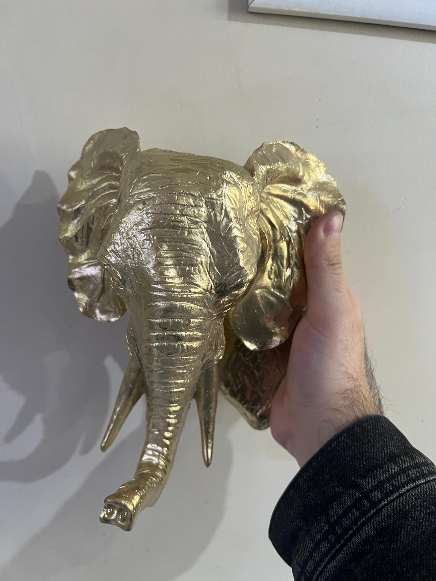 Elephant Wall Sculpture, Elegant Elephant Head Art Wall, Polyester Elephant Wall Decor, Elephant Head Wall Sculpture, Elephant Head Wall Decor, Elephant Head Wall Figurine
