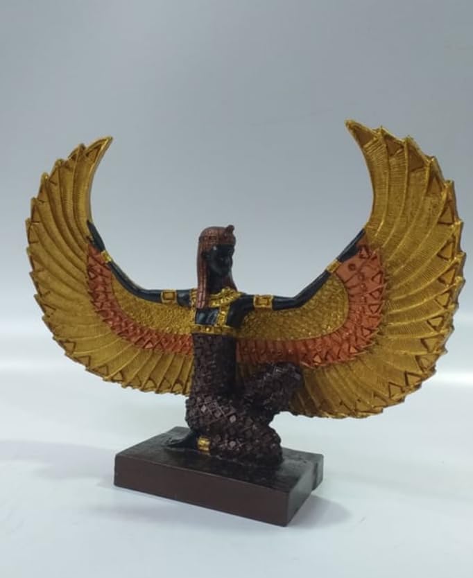Egyptian Maat Statue with Open Wings, Ancient Egypt Maat Sculpture, Egyptian Winged Maat Figurine, Egyptian Mythology Statue of Maat, Maat Sculpture, Maat Statue, Maat Decor