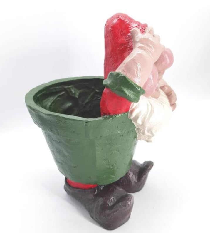 Gnome Plant Pot for Outdoor Garden, Whimsical Garden Planter, Cute Gnome Flower Pot, Gnome Plant Pot, Outdoor Gnome Planter, Cute Flower Pot
