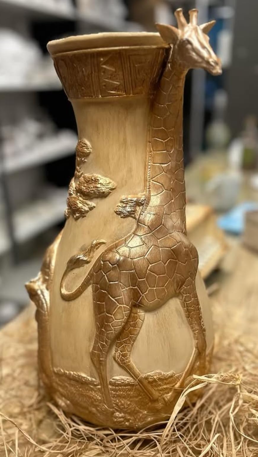 African Giraffe Vase, Handcrafted Animal Vase, Wildlife Decor, Giraffe Lover Gift, Giraffe Vase Decor, Safari Theme Vase, Giraffe Vase, African Giraffe Decor, Giraffe Decor