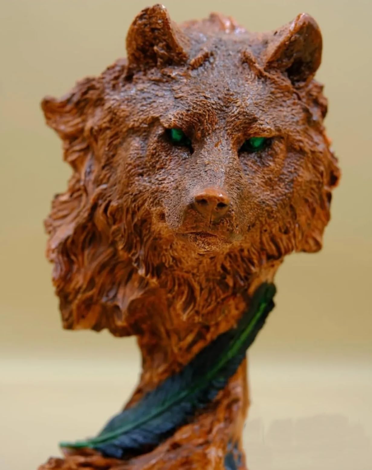 Wolf Head Sculpture, Wolf Lover Gift, Rustic Wolf Home Decor, Wolf Bust, Wildlife Lover Gift, Polyester Wolf Statue, Gothic Wolf Figurine, Wolf Head Statue, Wolf Head Decor