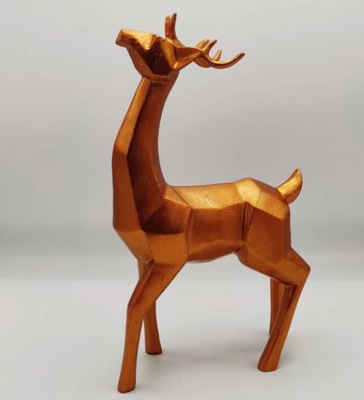 Modern Cubic Deer Statue, Geometric Deer Sculpture, Cubic Deer Statue, Cubic Deer Sculpture, Geometric Reindeer Decor, Cubic Reindeer Statue