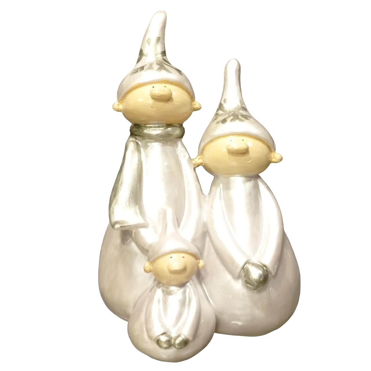 Christmas Gnome Family Figurine Set of 3, Holiday Elf Family, Seasonal Home Decor, Christmas Gift Idea, Holiday Accent Piece, Gnome Statue, Gnome Sculpture, Gnome Figurine