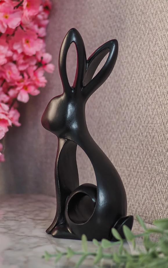 Abstrakte Hasenskulptur, Hasenfigur, Hasenskulptur, Geschenk für Tierliebhaber, Minimalistische Hasenstatue, Hasen-Polyester-Skulptur