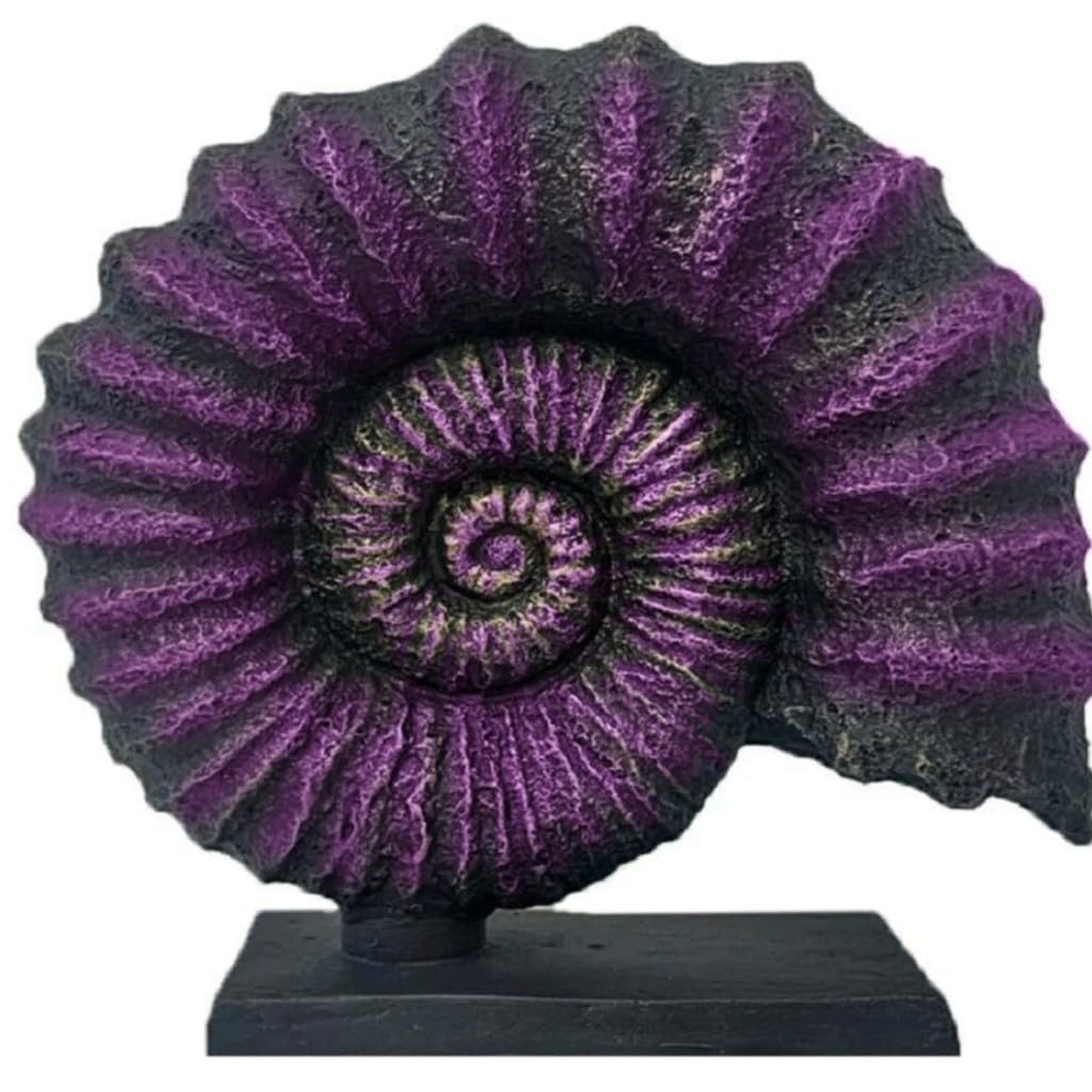 Seashell Sculpture, Fossil Shell Statue, Shell Art Decor, Oceanic Home Decor, Ocean Inspired Sculpture, Seashell Figurine, Ocean Sculpture,Nautilus Shell Decor