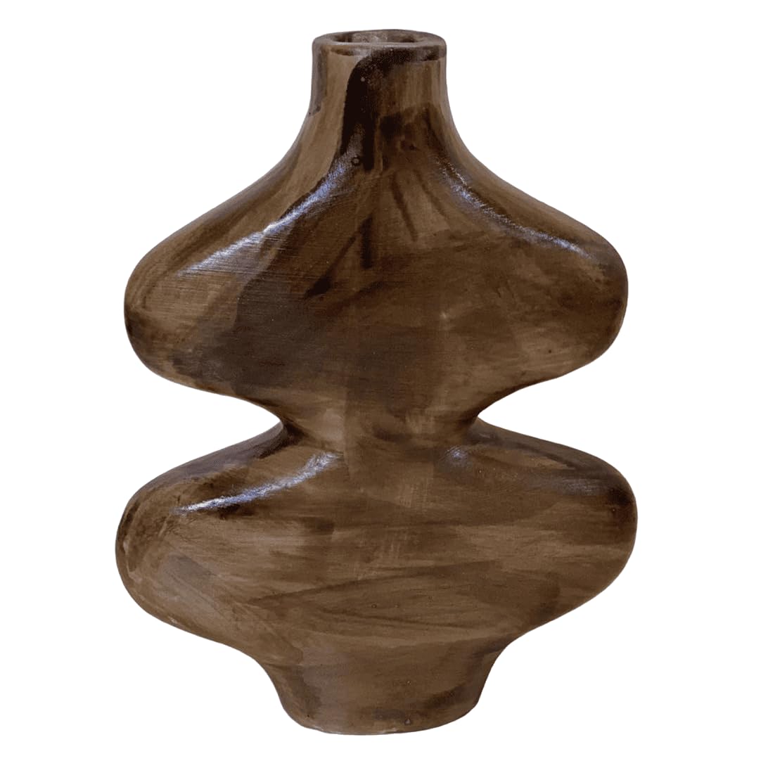Wavy Ceramic Vase, Abstract decorative vase, Curved Design Vase, Abstract Art Decor, Ceramic Vase for Blooms, Home Accents, Wavy Vase, Abstract Vase, Curved Vase
