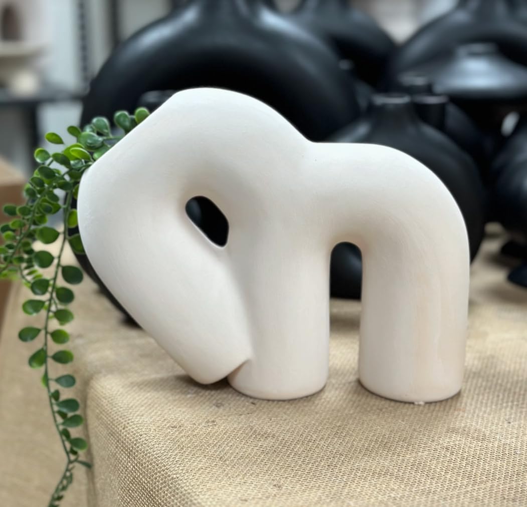 Modern Abstract Ceramic Vase, Minimalist Sculpture Planter, Contemporary Ceramic Art Vase, Minimalist Ceramic Vase, Abstract Modern Vase