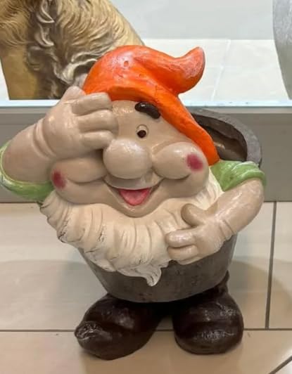 Gnome Plant Pot for Outdoor Garden, Whimsical Garden Planter, Cute Gnome Flower Pot, Gnome Plant Pot, Outdoor Gnome Planter, Cute Flower Pot