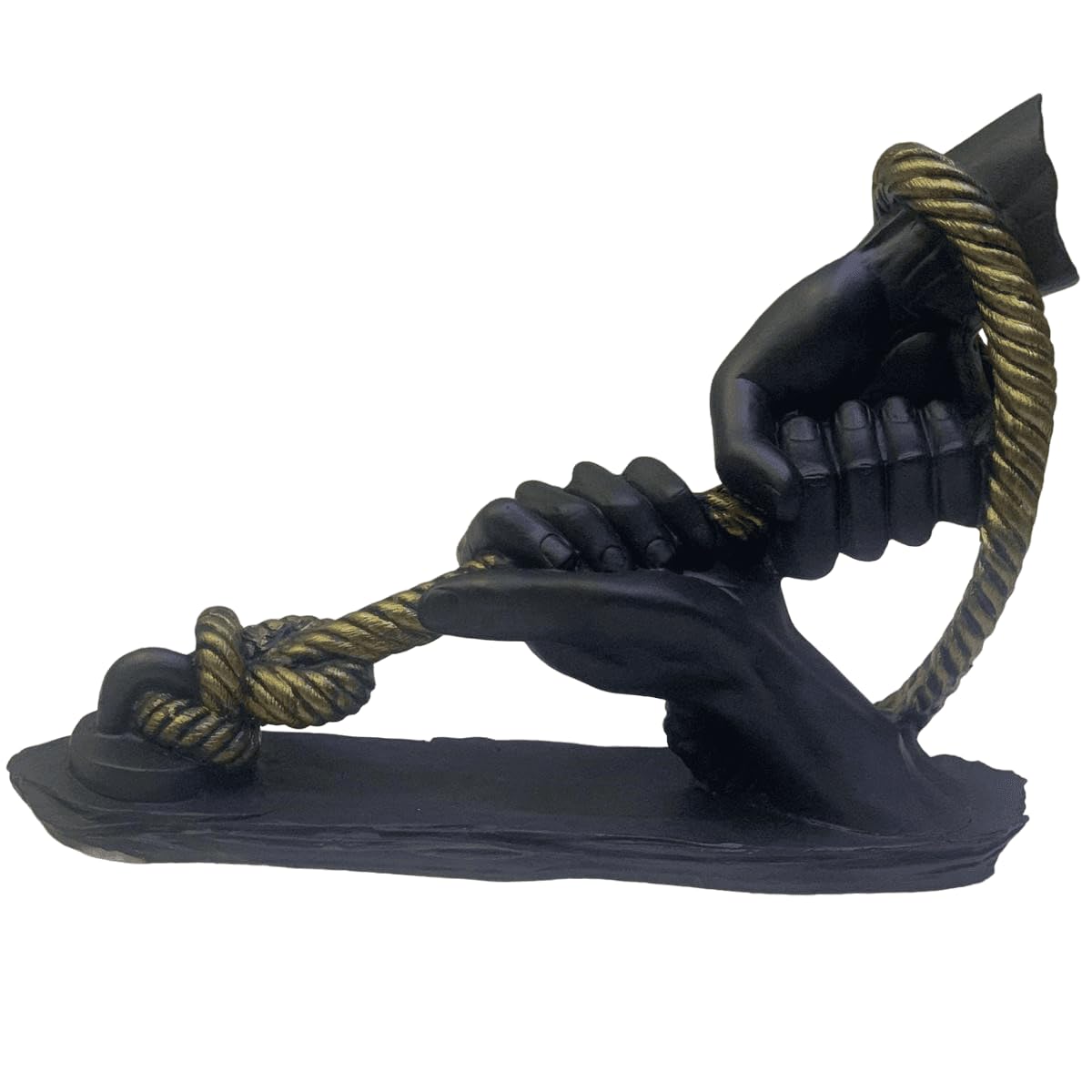 Decorative Hand Wrapped In Rope Sculpture, Hands Wrapping a Rope Figurine, Hand Sculpture Decor, Tug of War Figurine, Artistic Rope Statue, Rope Sculpture
