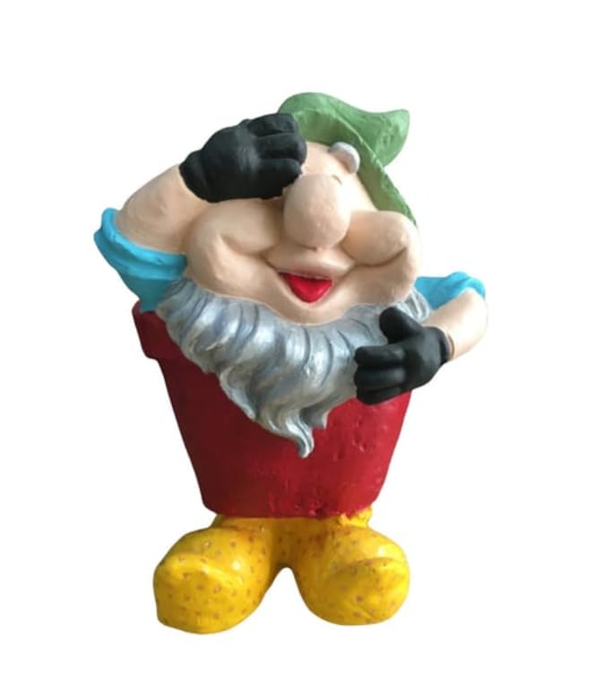 Gnome Plant Pot for Outdoor Garden, Whimsical Garden Planter, Cute Gnome Flower Pot, Gnome Plant Pot, Outdoor Gnome Planter, Cute Flower Pot