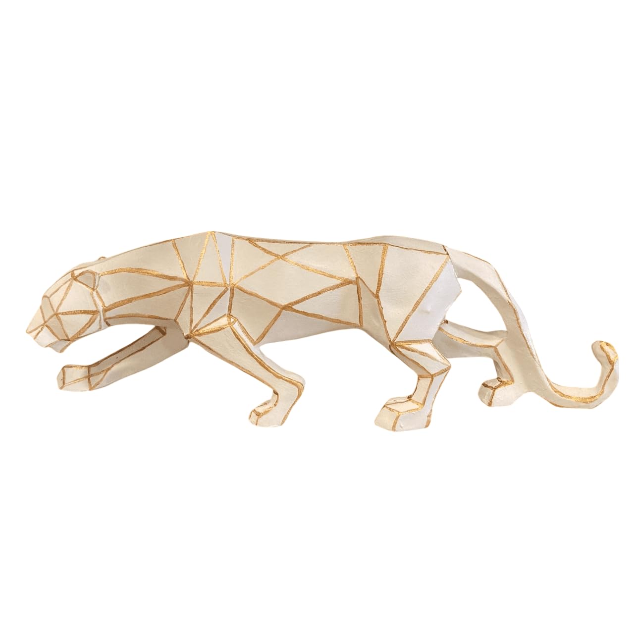 Large Panther Statue, Geometric Animal Figurine, Abstract Panther Sculpture, Panther Decorative Showpiece, Decorative Tabletop Statue