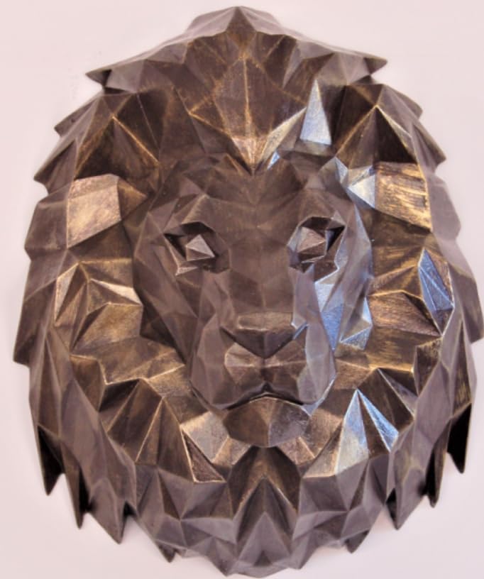3D Lion Head Wall Sculpture, Geometric Lion Wall Art, Abstract Lion head Wall Decor, Lion Head Wall Decor, Lion Head Wall Sculpture, Lion Head Wall Statue, Lion Head Wall Decor