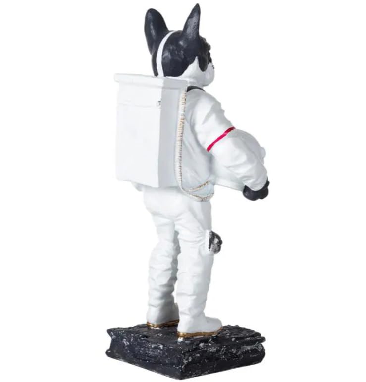 Astronaut BullDog Figurine, Dog In Spacesuit Statue, Space-Themed Bulldog Sculpture, Animal Astronaut Decor, Dog Lover Home Decor