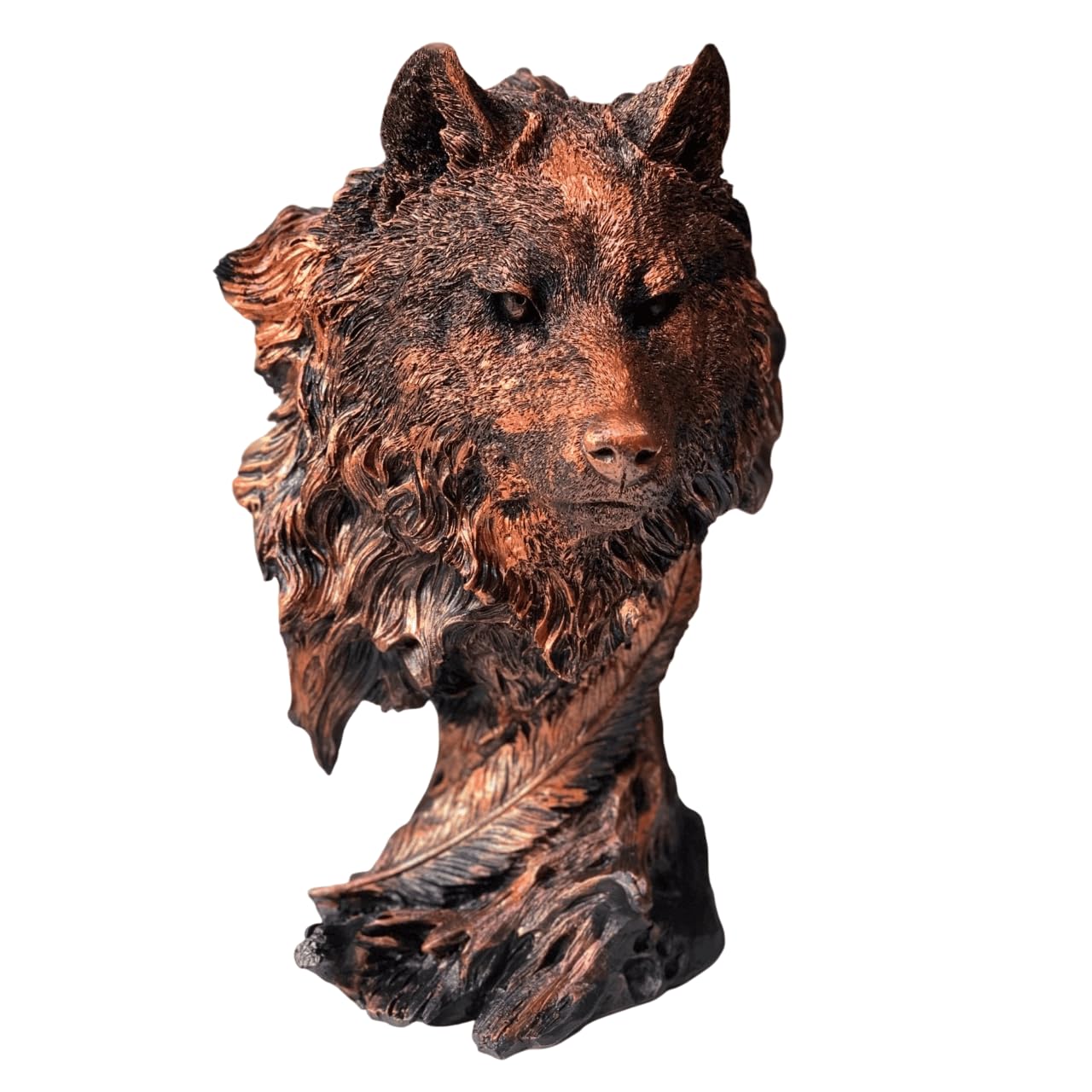 Wolf Head Sculpture, Wolf Lover Gift, Rustic Wolf Home Decor, Wolf Bust, Wildlife Lover Gift, Polyester Wolf Statue, Gothic Wolf Figurine, Wolf Head Statue, Wolf Head Decor