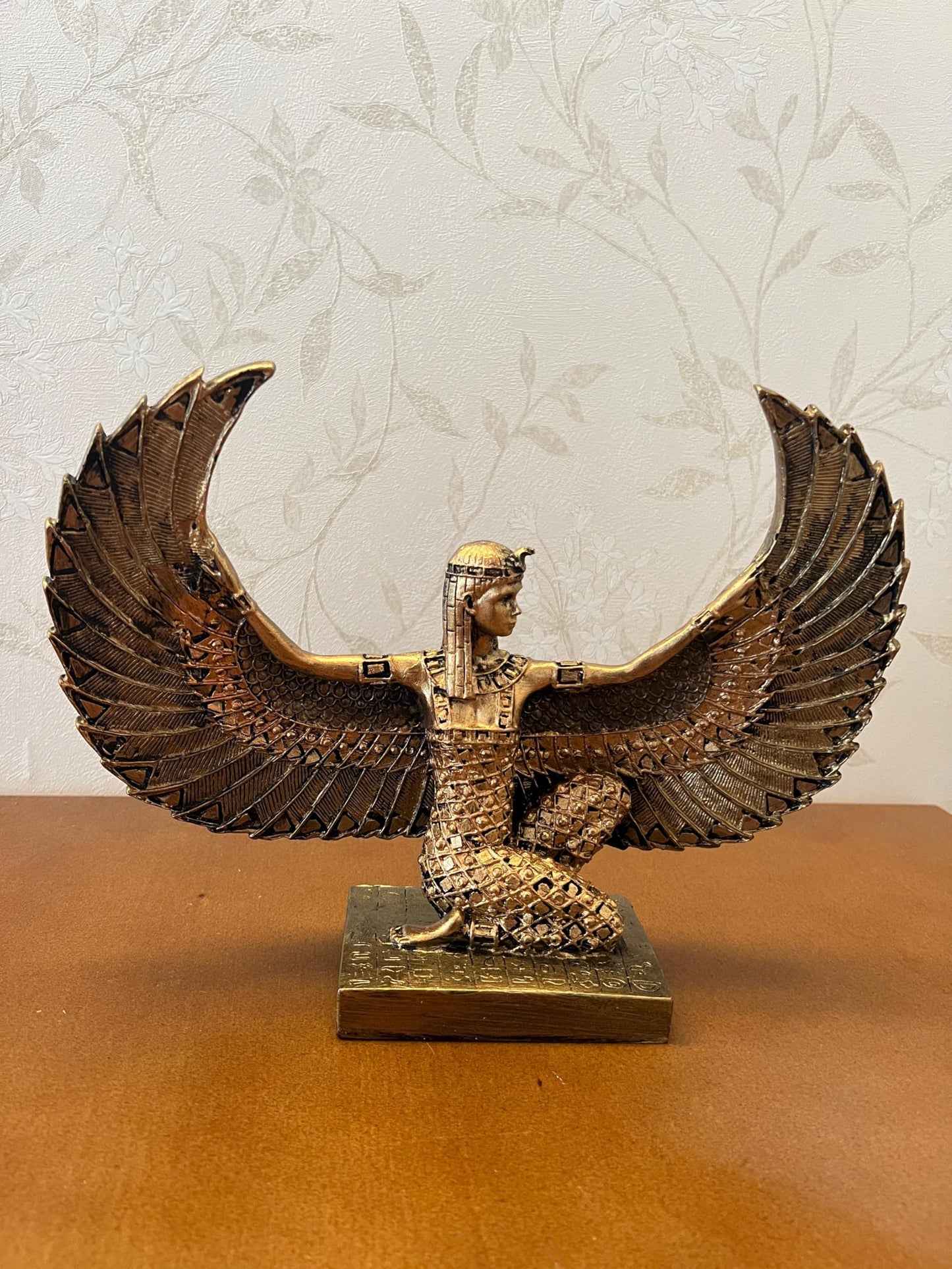 Egyptian Maat Statue with Open Wings, Ancient Egypt Maat Sculpture, Egyptian Winged Maat Figurine, Egyptian Mythology Statue of Maat, Maat Sculpture, Maat Statue, Maat Decor