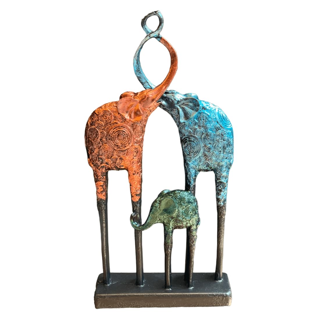 Handcrafted Elephant Family Statue, Elephant Figurine, Elephant Sculpture, Gift for Elephant Lovers, Animal Decor Piece, Elephant Decor