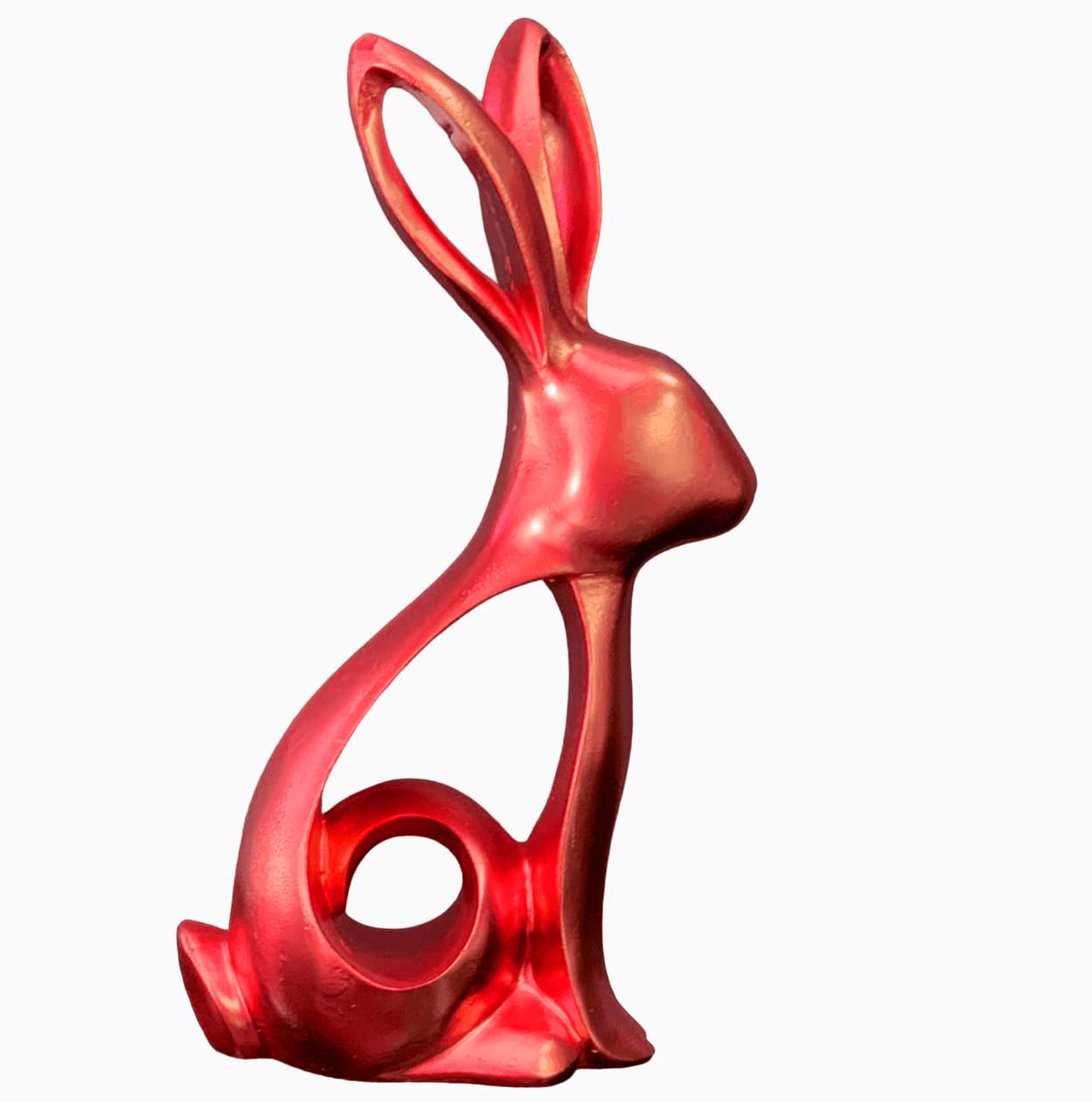Abstrakte Hasenskulptur, Hasenfigur, Hasenskulptur, Geschenk für Tierliebhaber, Minimalistische Hasenstatue, Hasen-Polyester-Skulptur