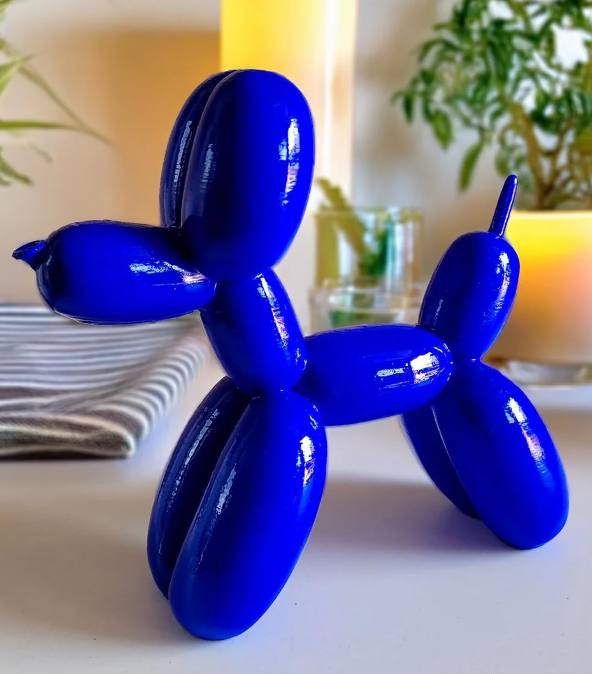 Balloon Dog Statue, Polyester Balloon Dog Figurine, Balloon Puppy Shelf Table Decor, Balloon Puppy Figurine, Balloon Animal Decor