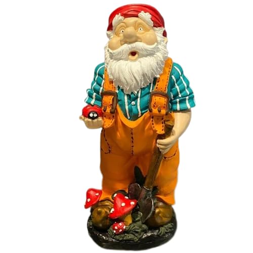 Dwarf Gardener Figurine, Gardening Gnome, Outdoor Garden Figurine, Garden Decoration, Holiday Gift, Garden Sculpture, Dwarf Sculpture, Dwarf Figurine, Dwarf Statue, Dwarf Decor