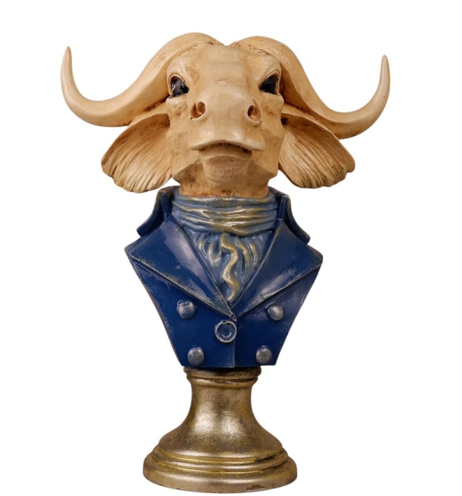 Buffalo Man Statue, Handmade Buffalo Sculpture, Buffalo Head Statue, Elegant Buffalo Head Sculpture, Buffalo Sculpture, Buffalo Man Decor, Buffalo Head Statue, Buffalo Head Sculpture