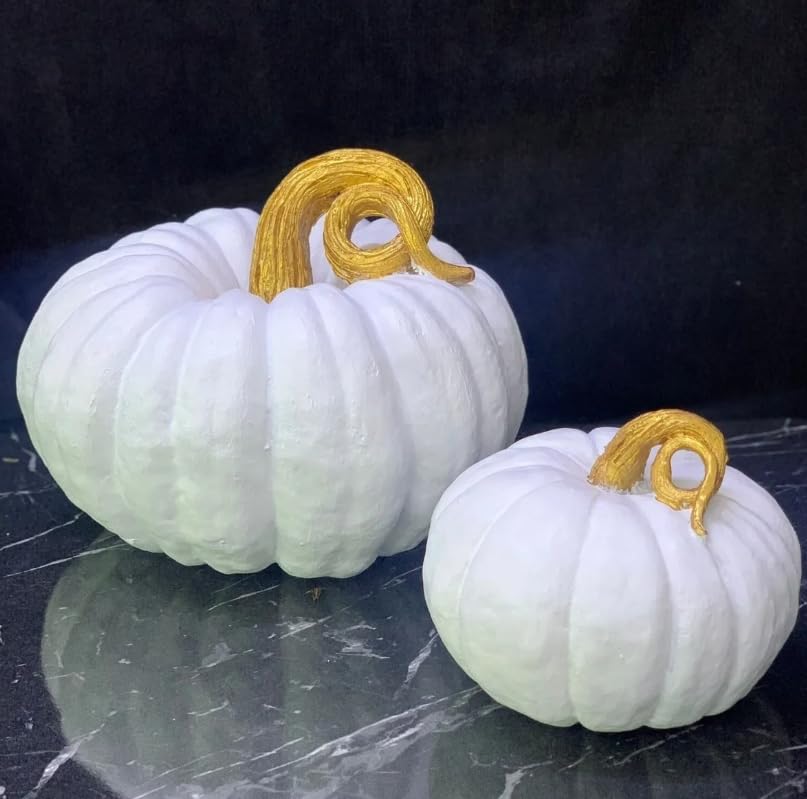 Decorative Pumpkin Set or Single, Autumn Home Decoration, Pumpkin Decor, Halloween Centerpiece, Autumn Home Decor, Elegant Fall Decoration, Pumpkin Sculpture, Pumpkin Statue