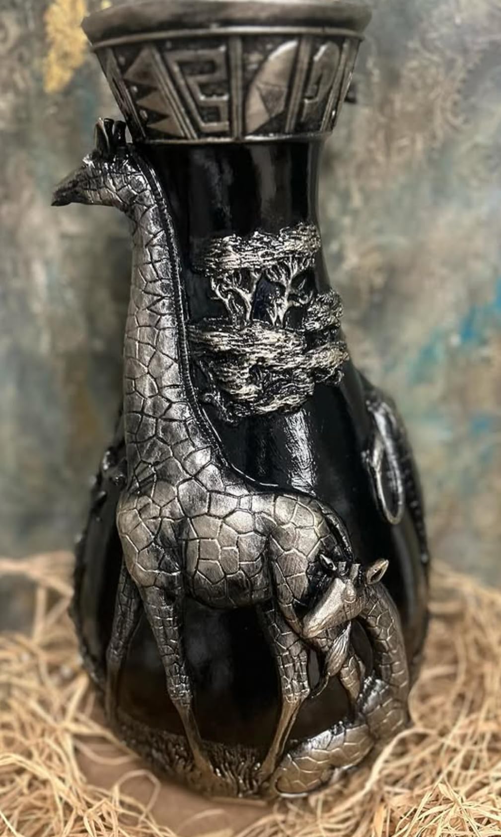 African Giraffe Vase, Handcrafted Animal Vase, Wildlife Decor, Giraffe Lover Gift, Giraffe Vase Decor, Safari Theme Vase, Giraffe Vase, African Giraffe Decor, Giraffe Decor