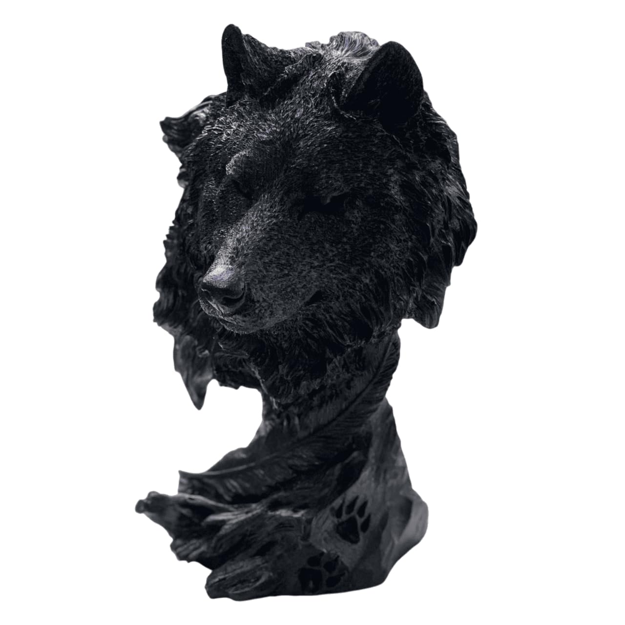 Wolf Head Sculpture, Wolf Lover Gift, Rustic Wolf Home Decor, Wolf Bust, Wildlife Lover Gift, Polyester Wolf Statue, Gothic Wolf Figurine, Wolf Head Statue, Wolf Head Decor