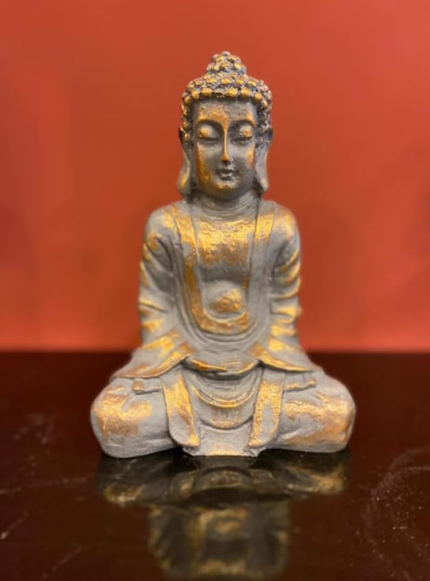 Meditating Buddha Statue, Polyester Buddha Figurine, Small Buddha Sculpture, Buddha Statue in Meditation Pose, Buddha Sculpture
