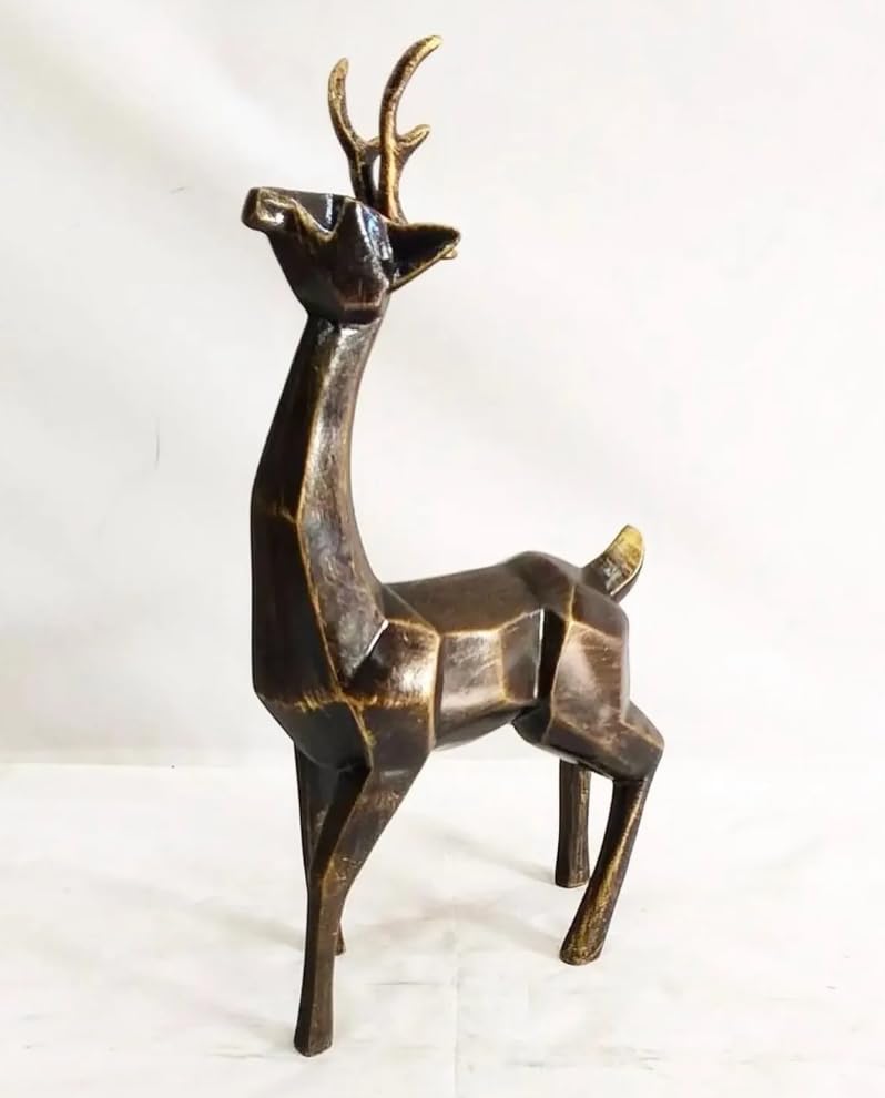 Modern Cubic Deer Statue, Geometric Deer Sculpture, Cubic Deer Statue, Cubic Deer Sculpture, Geometric Reindeer Decor, Cubic Reindeer Statue