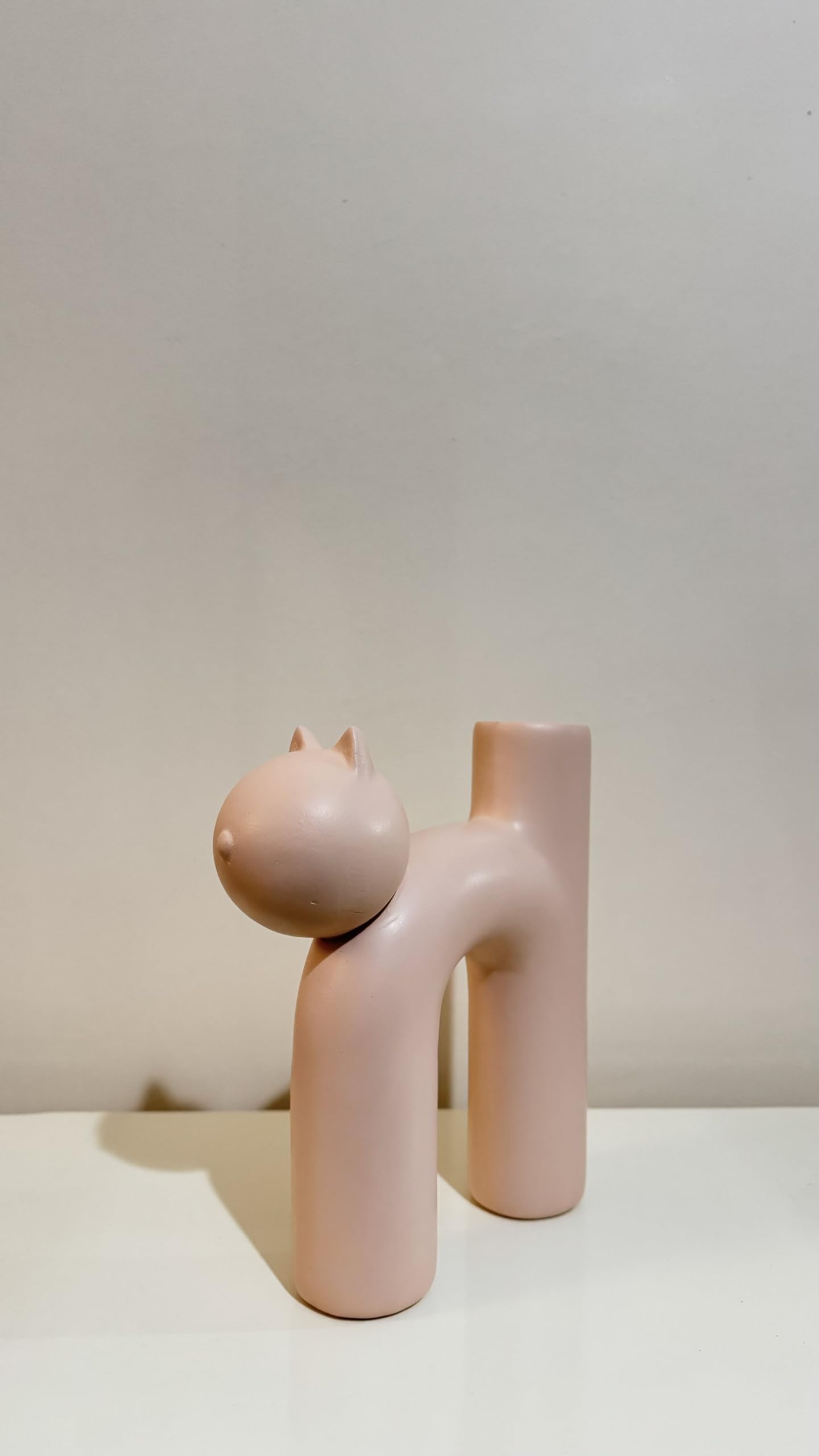 Süße Vase in Katzenform, Katzenvase für Blumen, Keramikvase, nordisches Kunstdekor, Geschenk für Zuhause, Geschenk für Katzenliebhaber, Keramik-Katzenvase, Katzenvase, Katzenförmige Vase, Blumenvase