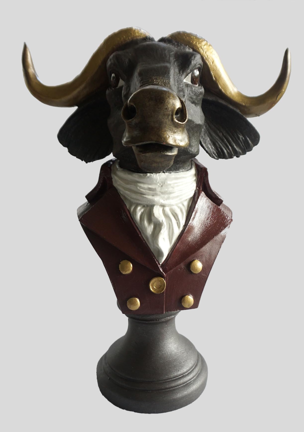 Buffalo Man Statue, Handmade Buffalo Sculpture, Buffalo Head Statue, Elegant Buffalo Head Sculpture, Buffalo Sculpture, Buffalo Man Decor, Buffalo Head Statue, Buffalo Head Sculpture