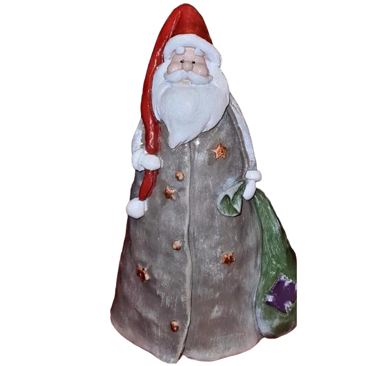 Christmas Santa Statue, Hand-Painted Santa Claus figurine, Christmas Decor, Christmas Holiday Decor, Christmas Santa Sculpture, Santa Decor, Christmas Santa Decor