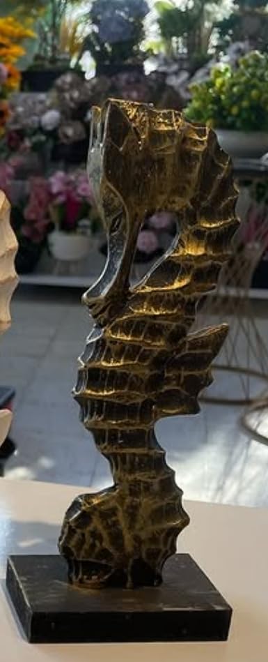 Handcrafted Seahorse Sculpture, Modern Sea Life Figurine, Seahorse Home Decor, Ocean Themed Decor, Seaside Room Decor, Handcrafted Sea Decor