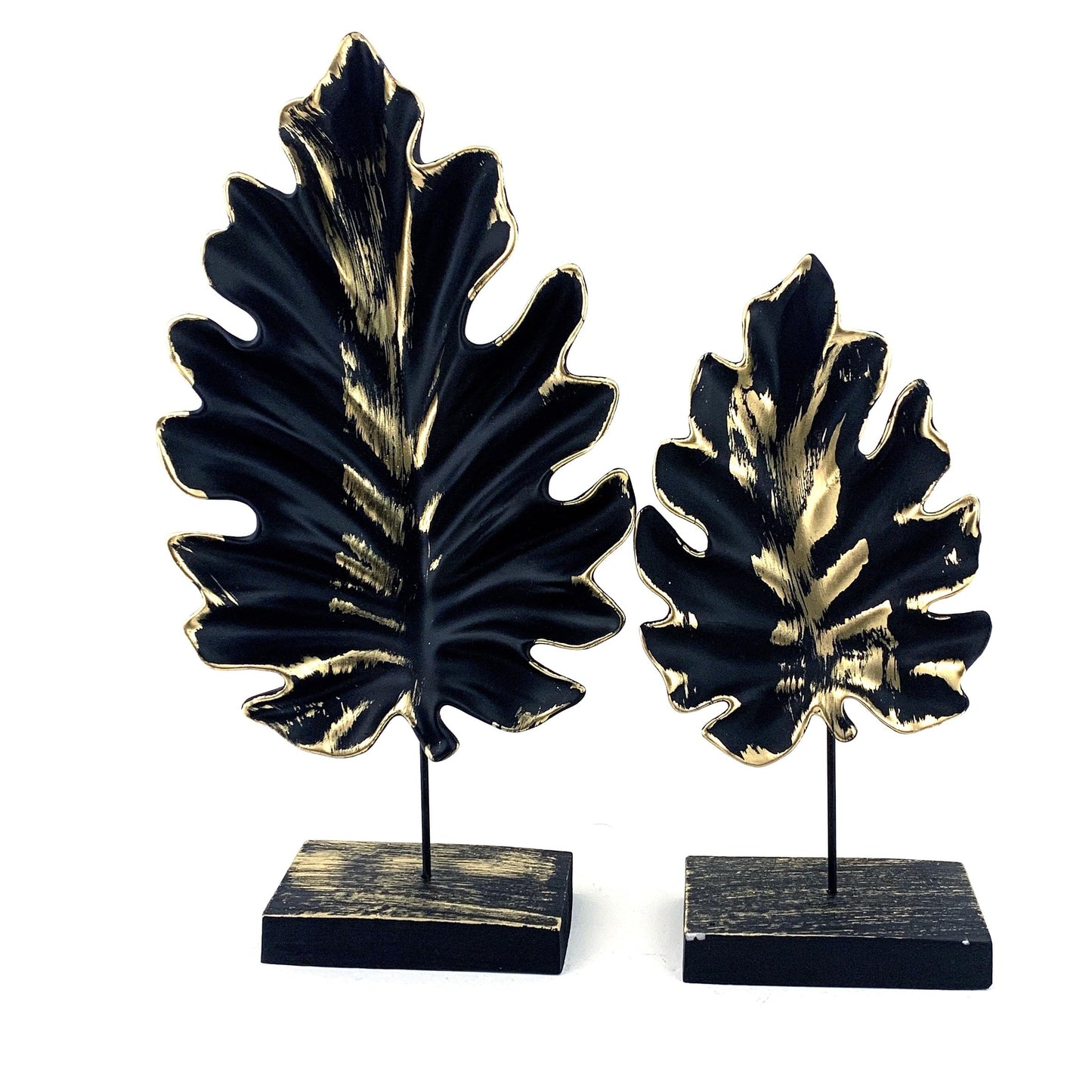 Decorative Leaf Figurine Set, Modern Leaf Sculpture, Nature Inspired Leaf Decor, Leaf Statues for Shelf, Leaf Home Decoration, Leaf Decor, Leaf Sculpture, Leaf Statue
