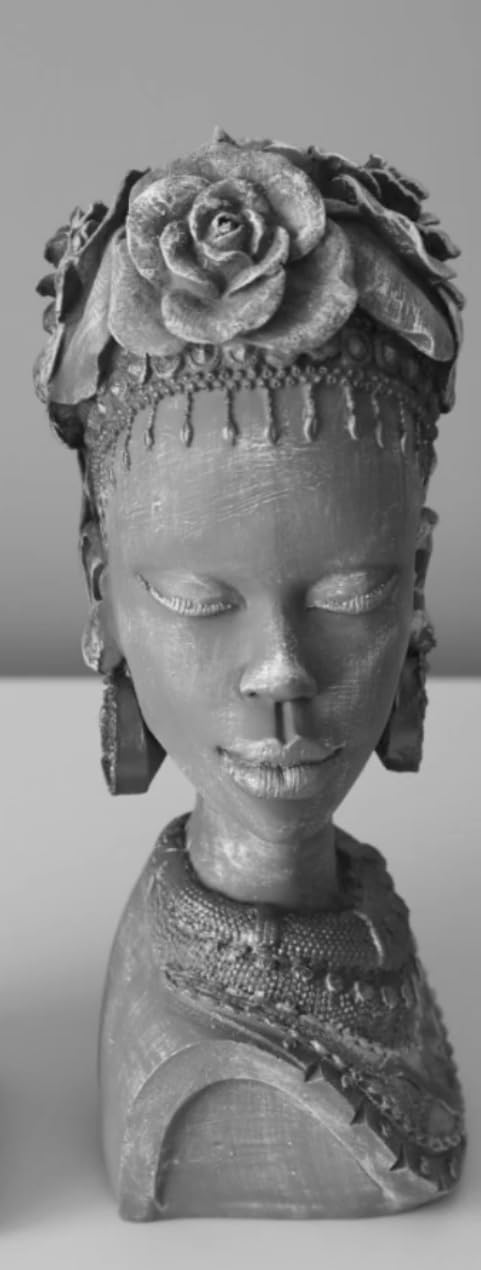 African Woman Bust Statue, Elegant African Lady Sculpture, Ethnic Art Home Decor, African Woman Statue, Tribal Lady Decor, African Art Decor