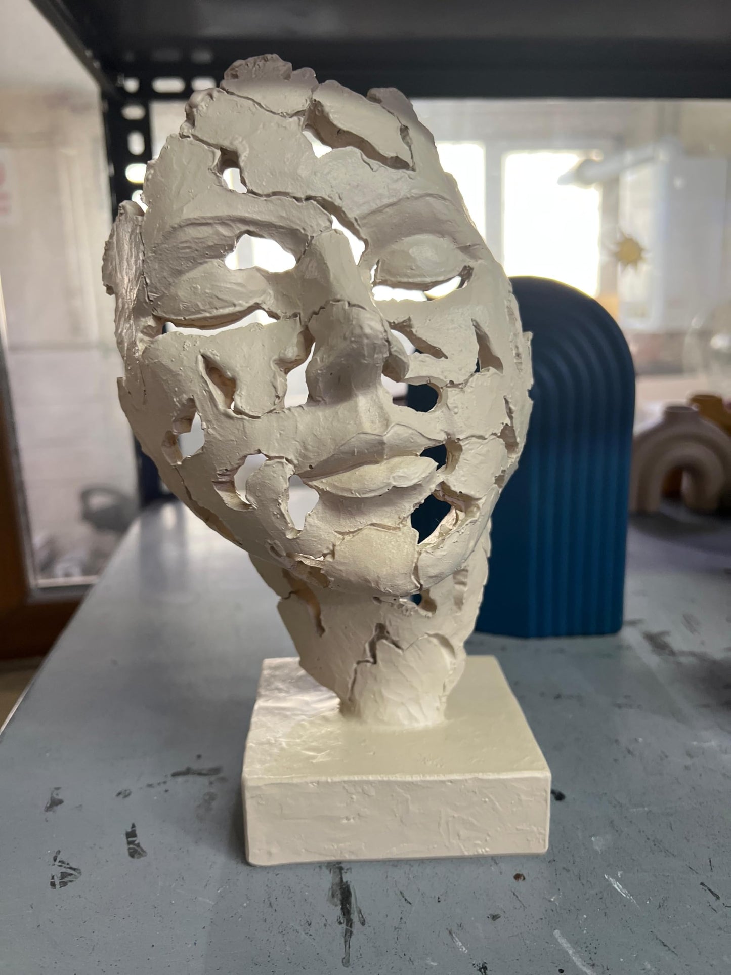 Female Face Sculpture, Abstract Face Decor, Handmade Face Statue, Artistic Face Bust, Abstract Head Statue, Face Statue, Face Decor, Face Figurine, Face Objects, Abstract Face Statue