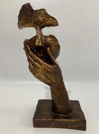 Moderne Kunstbüste, Hand- und Gesichtsstatue, einzigartiges Wohndekor, abstrakte Gesichtsskulptur, modernes Kunstdekor, abstraktes Gesichtsdekor, Gesichtsdekor, Hand- und Gesichtsskulptur, moderne Kunststatue