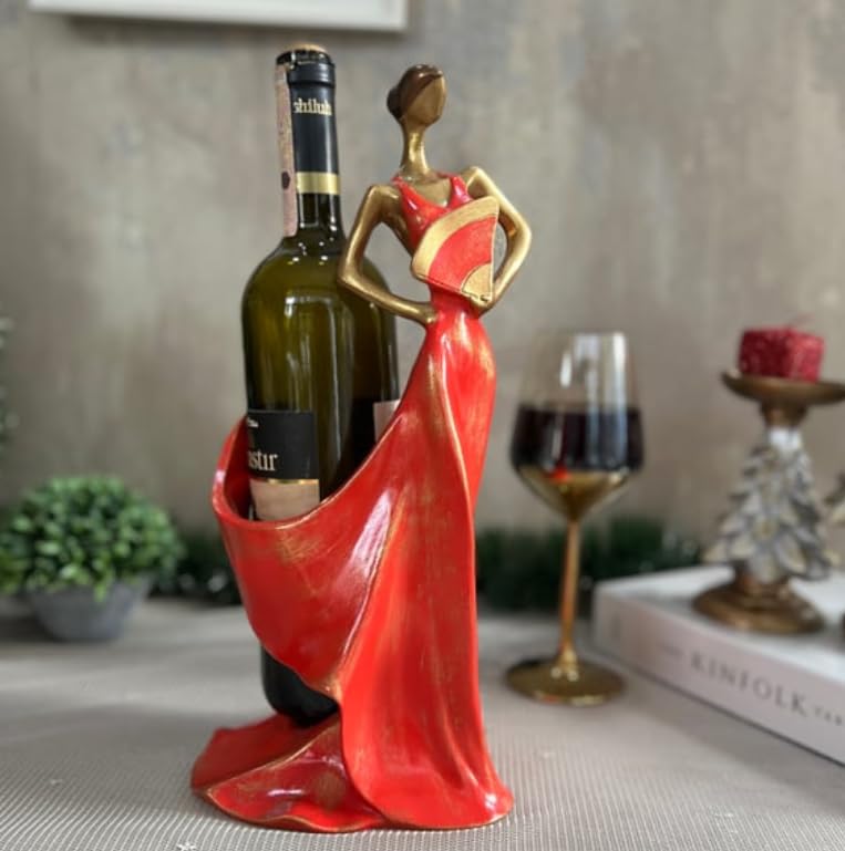 Elegant Woman Wine Rack Sculpture, Lady Wine Holder Statue, Woman Wine Rack, Modern Woman Sculpture Wine Rack, Artistic Bar Decor