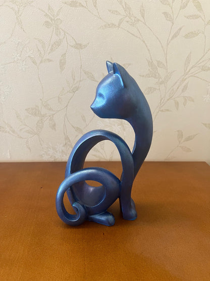 Abstract Cat Sculpture, Minimalist Cat Figurine, Geometric Cat Ornament, Cat Lover Gift, Home Accent, Geometric Cat Statue, Cat Sculpture, Cat Figurine