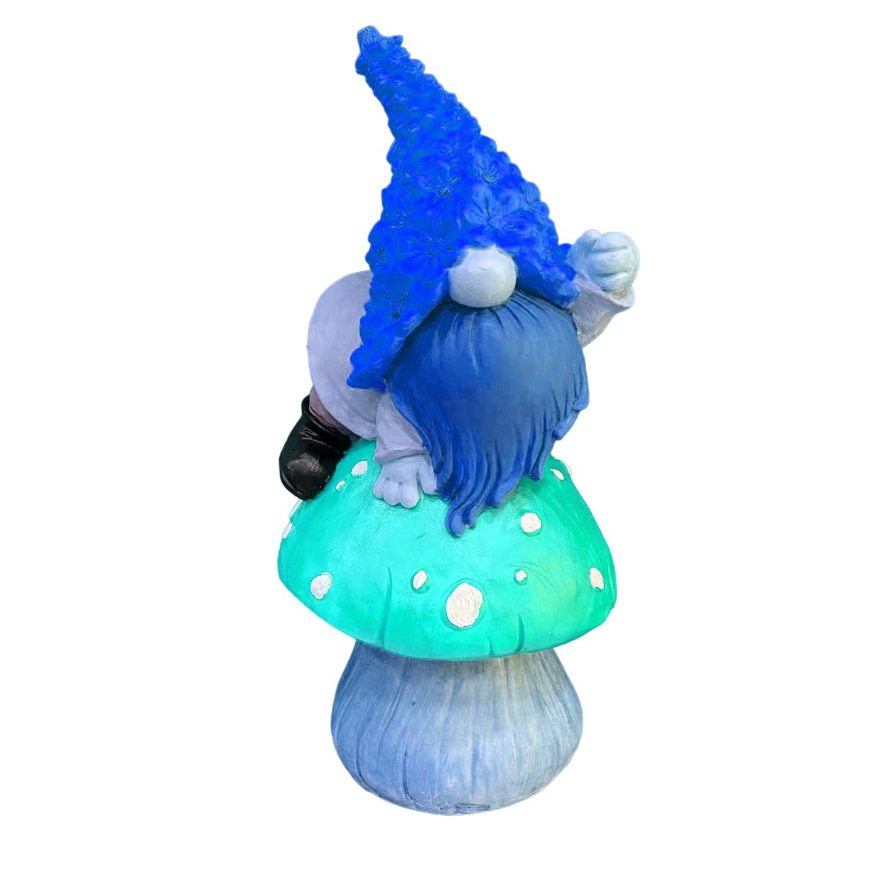 Whimsical Garden Gnome on Mushroom, Mushroom Dwarf Statue, Polyester Dwarf Statue, Garden Gnome Sitting on Mushroom, Dwarf Garden Statue, Mushroom Dwarf Sculpture, Dwarf Garden Sculpture
